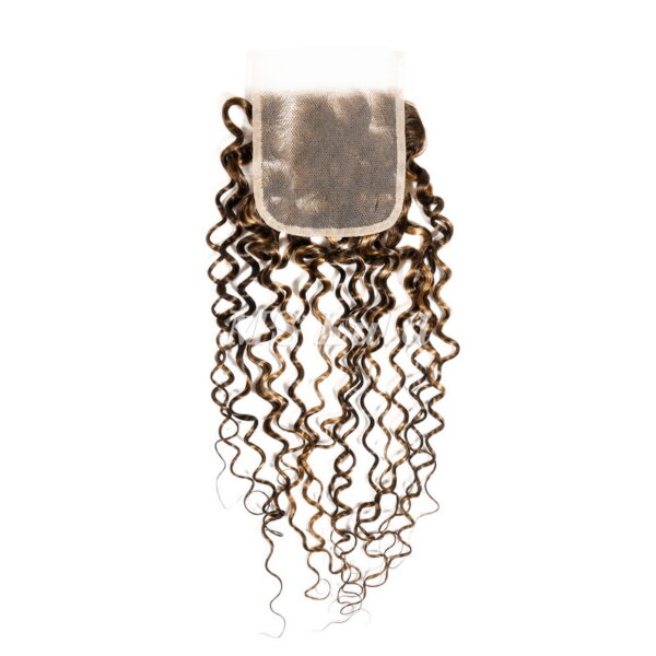 Water Wave #4/27 Highlight Virgin Human Hair 4x4 13x4 Transparent Lace Closure/Frontal - Image 3